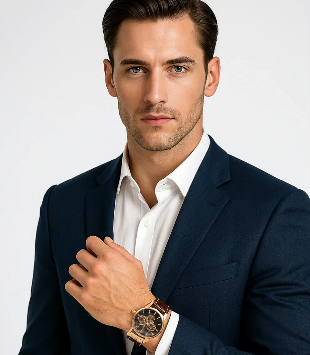 Relogios Masculino Casual Quartzo Rose