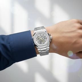 Relógio Masculino Luxoso CrystalCore